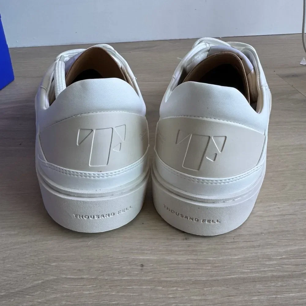 NWT Thousand Fell Men’s Court Sneaker White Size 10 Sustainable Vegan Leather